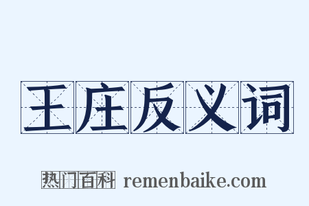 王庄反义词是什么意思的图片